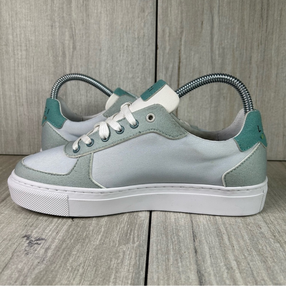 Loci Teal Court‎ Classic Lace Up Canvas Sneaker Women’s Size 7 - Picture 4 of 10